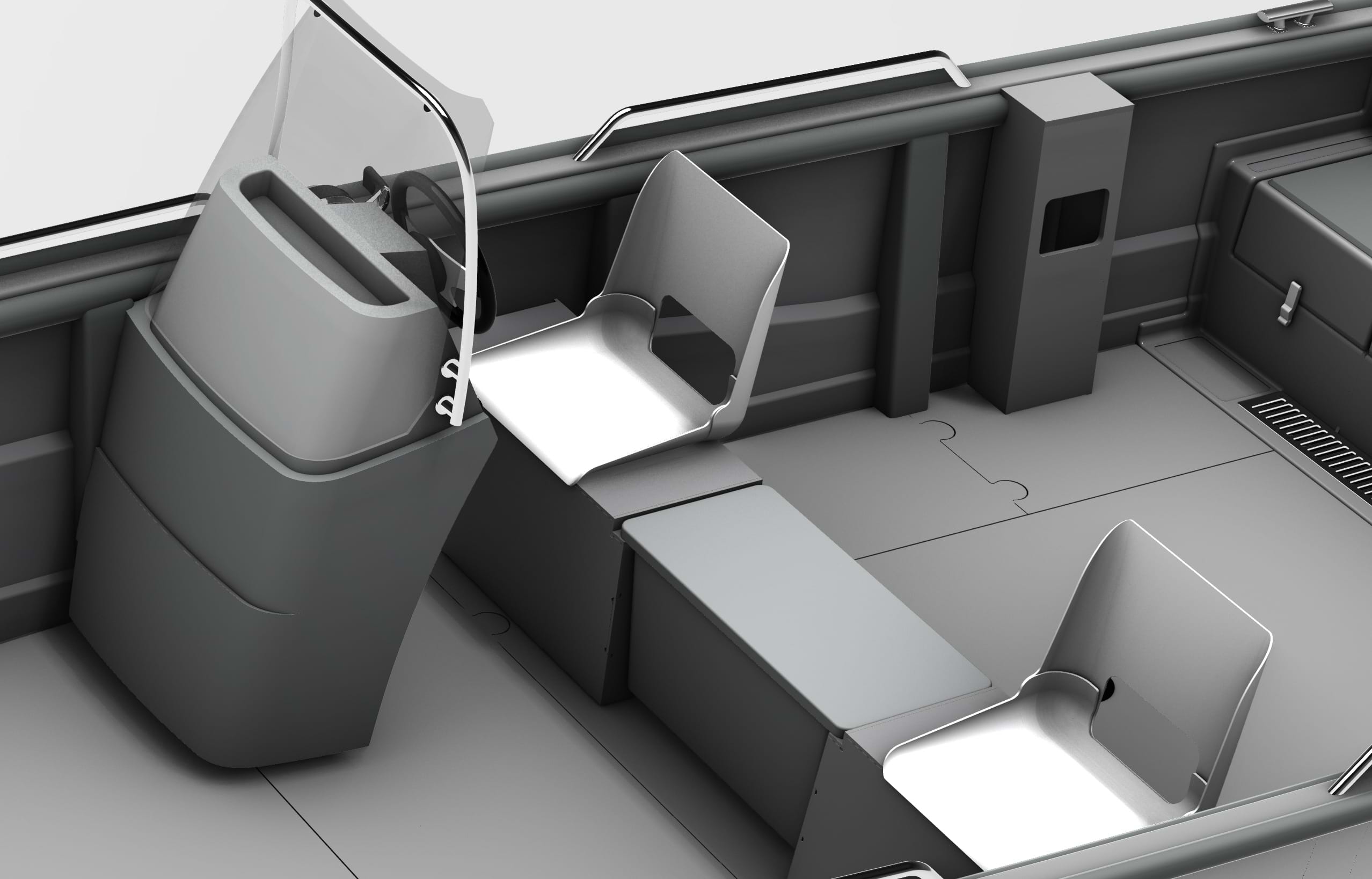 S 725 PRO OPEN Removable Seating Bench 2